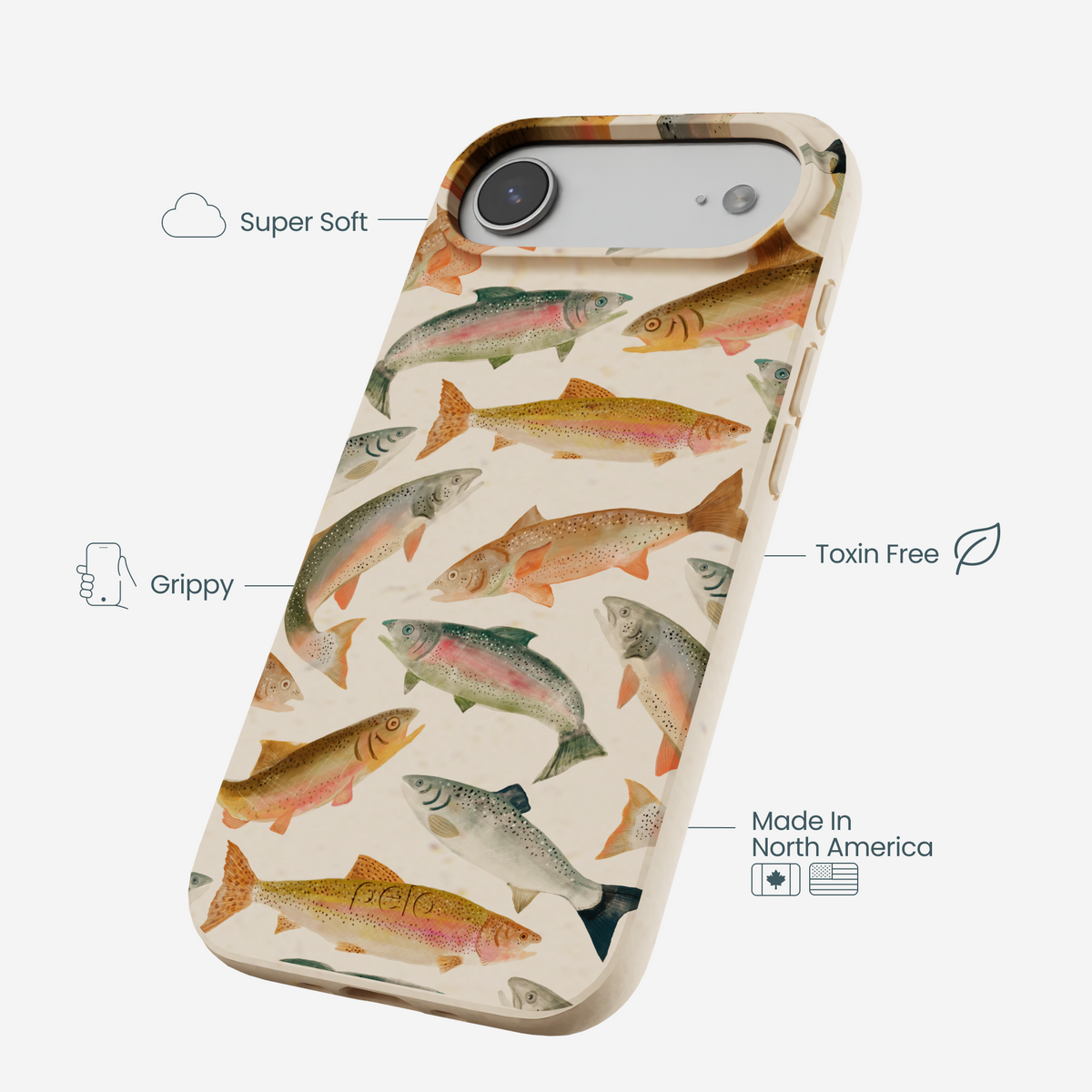 Seashell Rainbow Trout iPhone Air Case