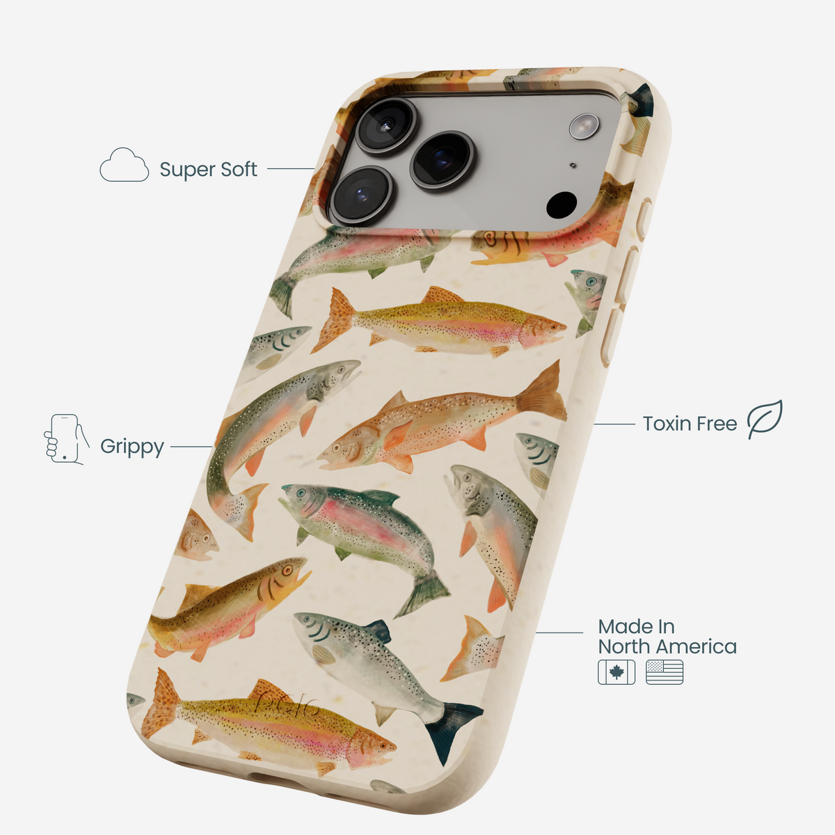 Seashell Rainbow Trout iPhone 17 Pro Max Case
