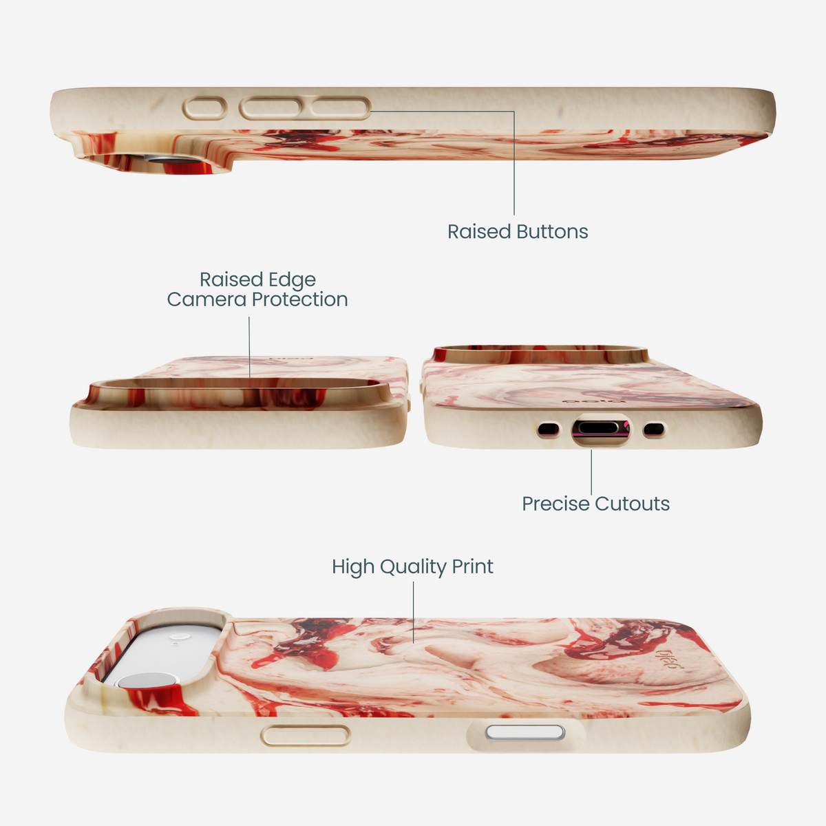 Seashell Raspberry Ripple iPhone Air Case