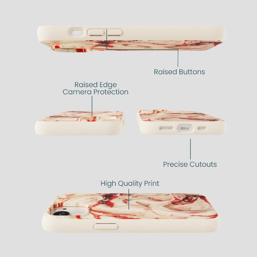 Seashell Raspberry Ripple iPhone 16e/17e Case