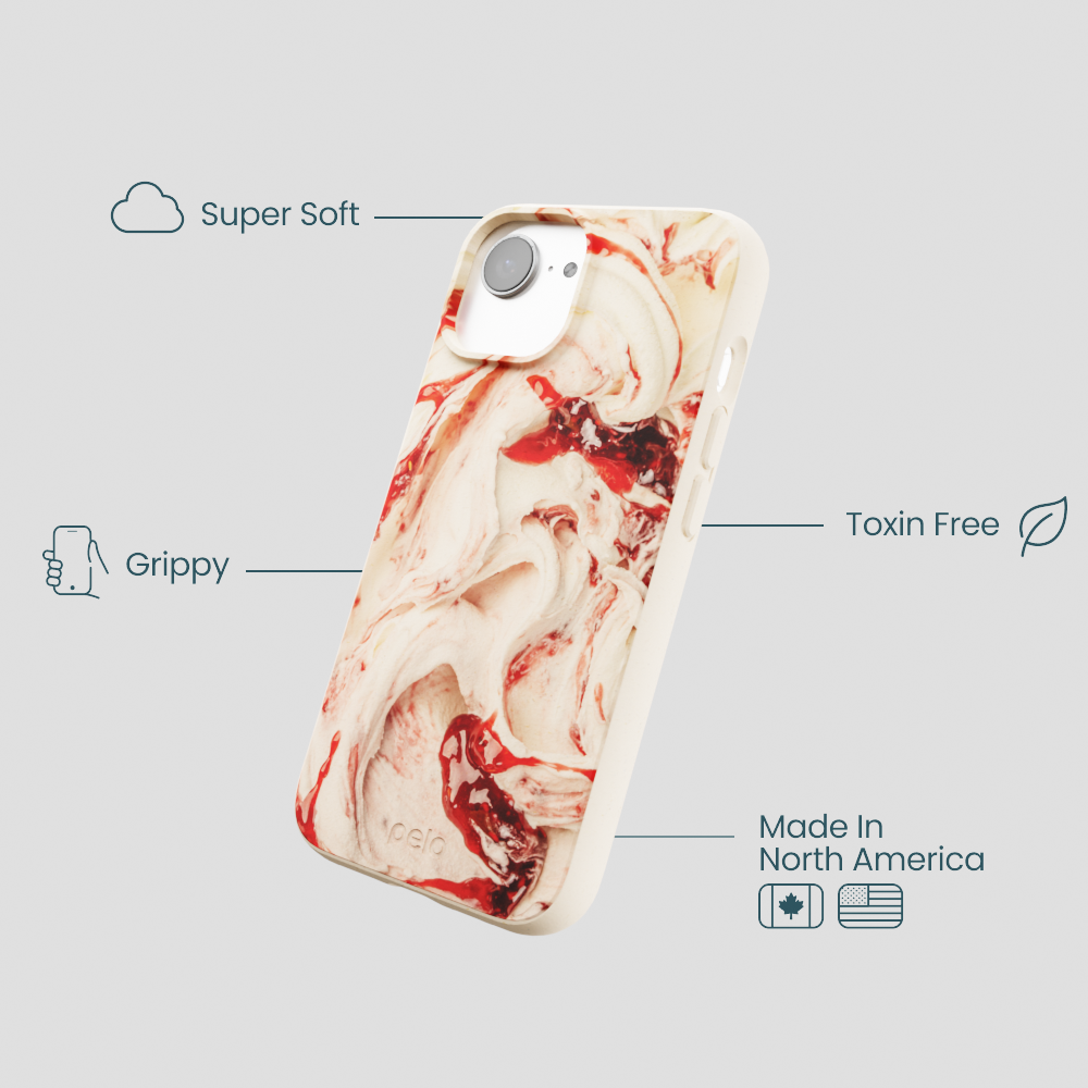Seashell Raspberry Ripple iPhone 16e/17e Case