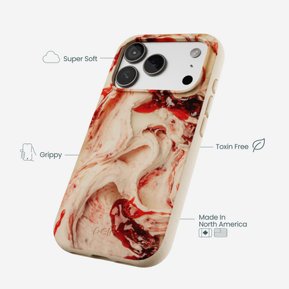 Seashell Raspberry Ripple iPhone 17 Pro Case