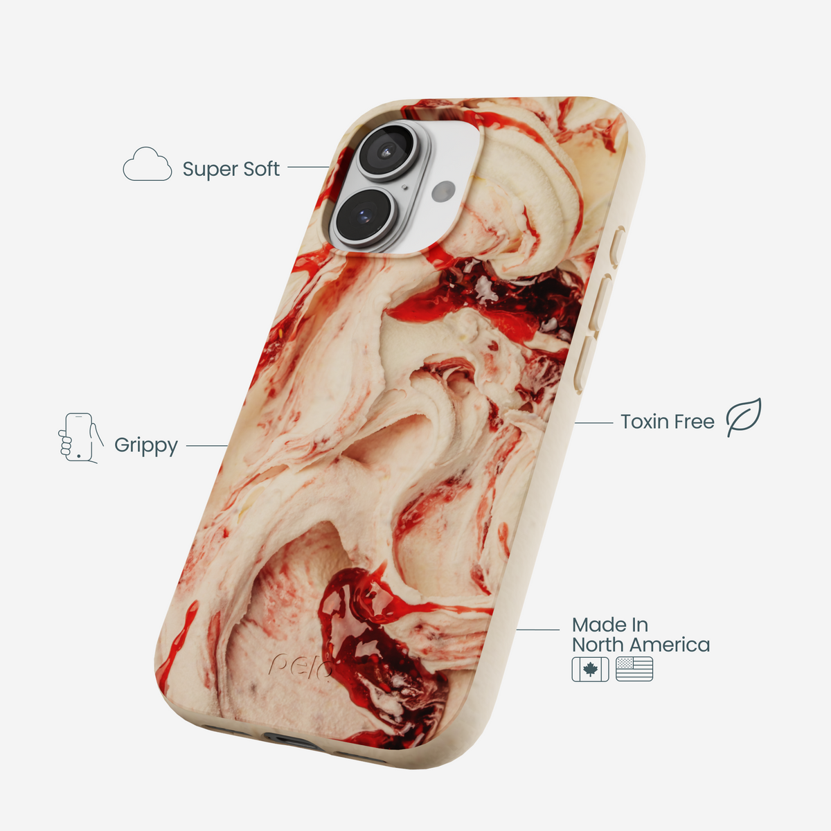 Seashell Raspberry Ripple iPhone 17 Case