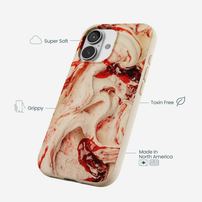 Seashell Raspberry Ripple iPhone 17 Case