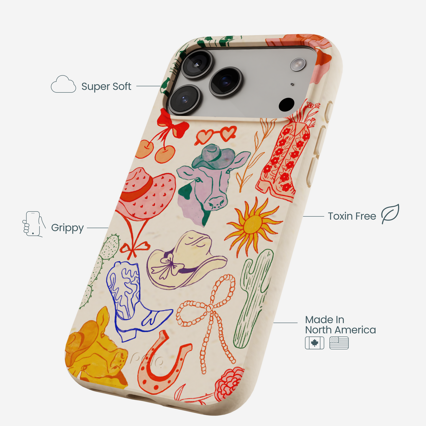 Seashell Retro Rodeo iPhone 17 Pro Max Case
