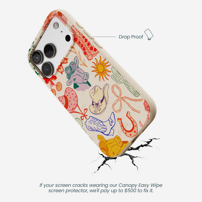 Seashell Retro Rodeo iPhone 17 Pro Case