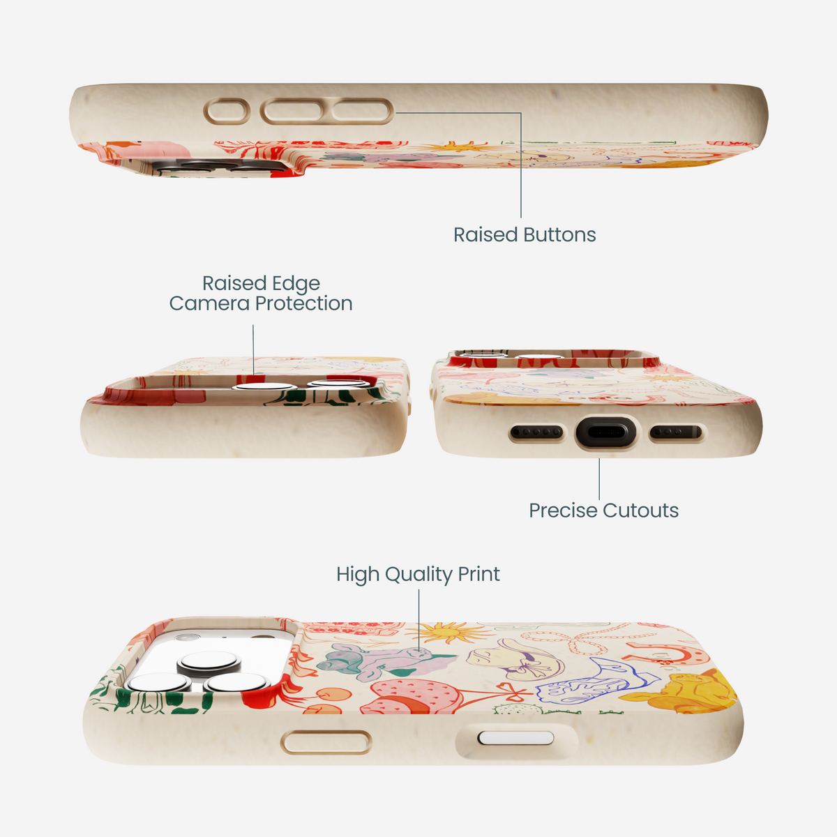 Seashell Retro Rodeo iPhone 17 Pro Case