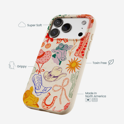 Seashell Retro Rodeo iPhone 17 Pro Case