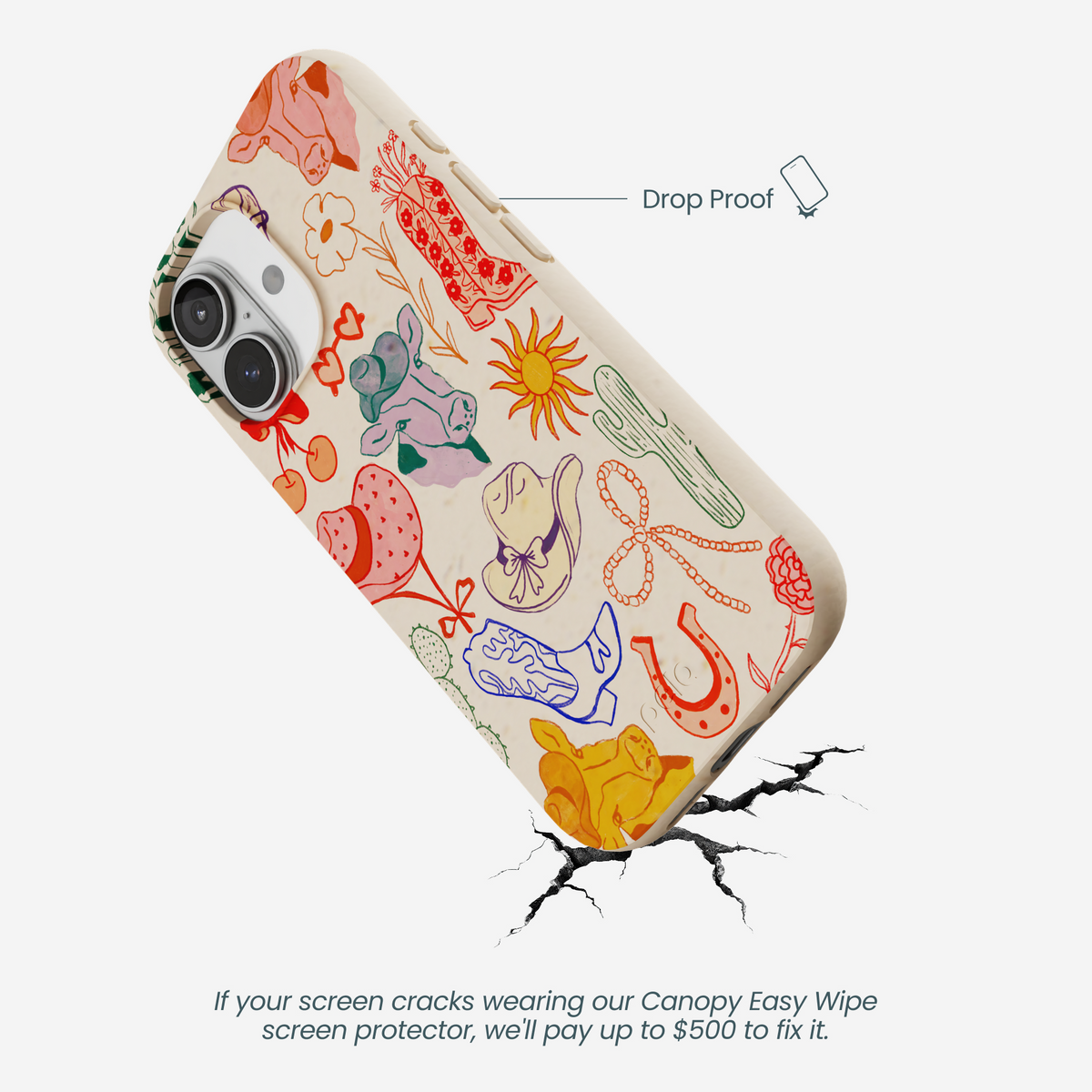 Seashell Retro Rodeo iPhone 17 Case