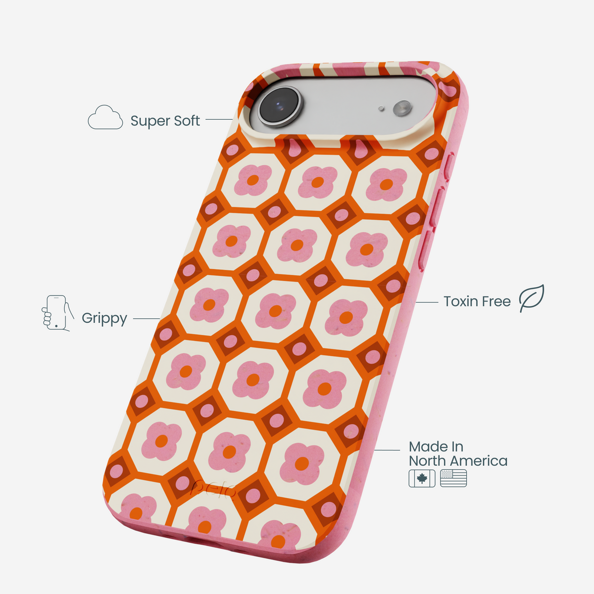 Bubblegum Pink Retro Tiles iPhone Air Case