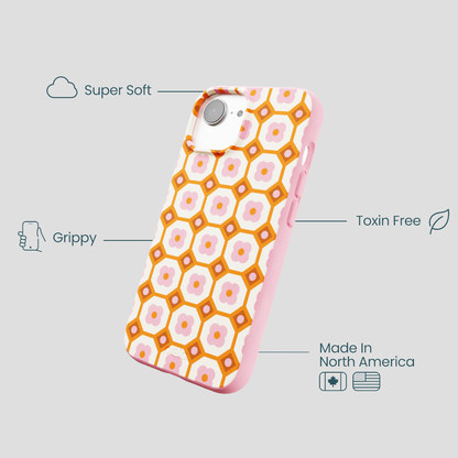 Bubblegum Pink Retro Tiles iPhone 16e/17e Case