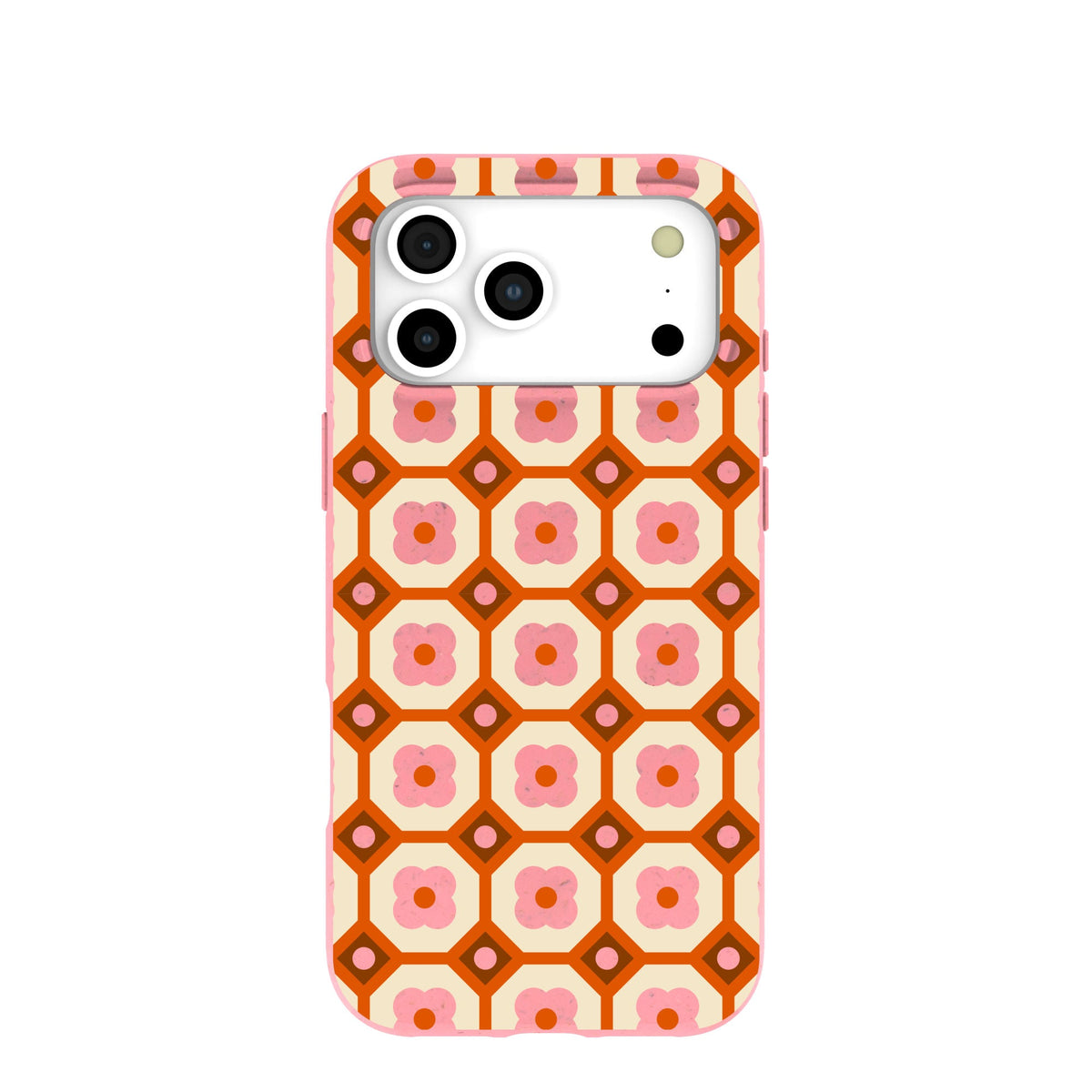 Bubblegum Pink Retro Tiles iPhone 17 Pro Max Case