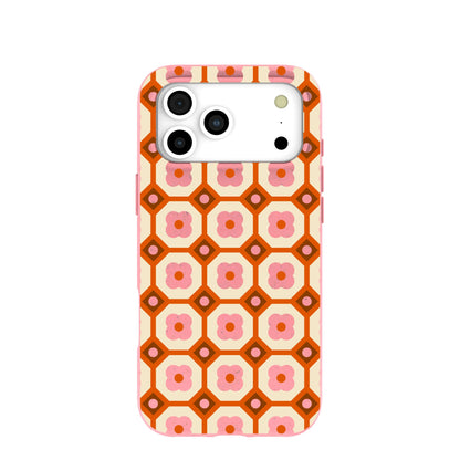 Bubblegum Pink Retro Tiles iPhone 17 Pro Max Case