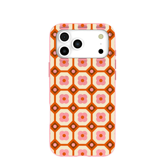 Bubblegum Pink Retro Tiles iPhone 17 Pro Max Case