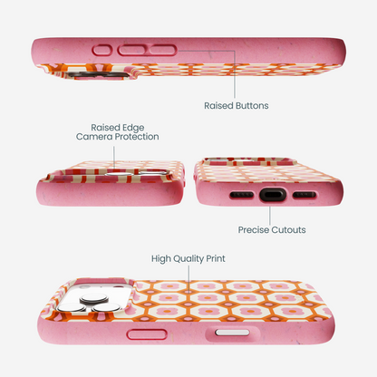 Bubblegum Pink Retro Tiles iPhone 17 Pro Case