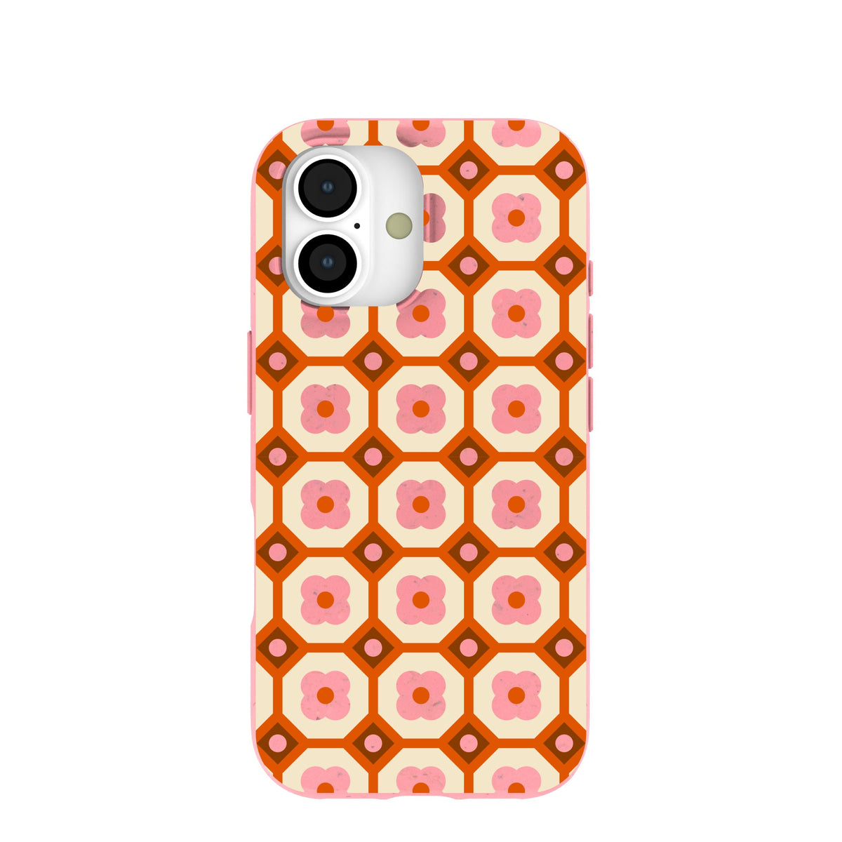 Bubblegum Pink Retro Tiles iPhone 17 Case