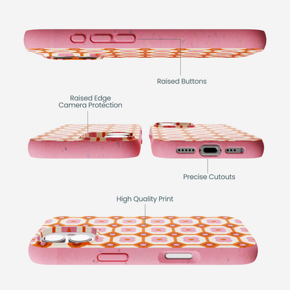Bubblegum Pink Retro Tiles iPhone 17 Case