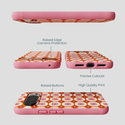Bubblegum Pink Retro Tiles Google Pixel 10 Pro XL Case