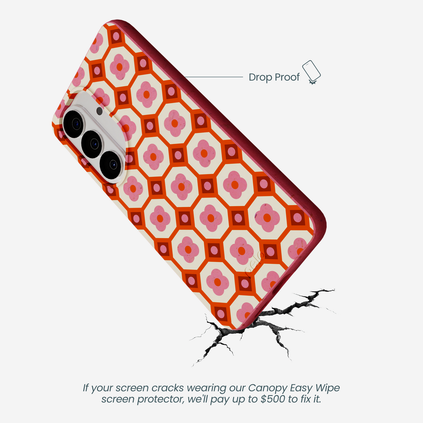 Bubblegum Pink Retro Tiles Samsung Galaxy S26 Case
