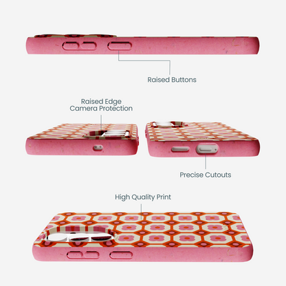 Bubblegum Pink Retro Tiles Samsung Galaxy S26 Case