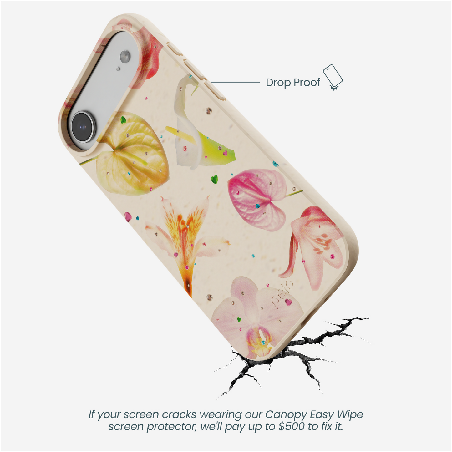 Seashell Rhinestone Bouquet iPhone Air Case