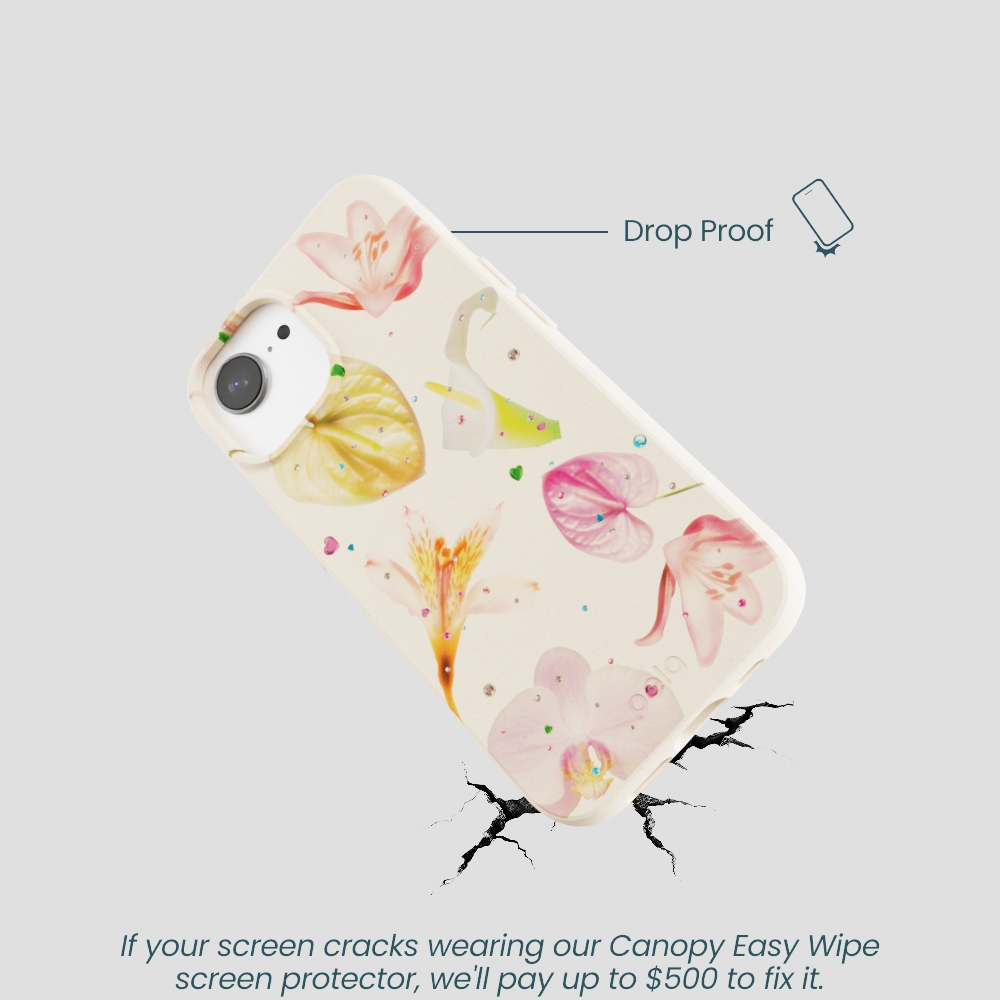 Seashell Rhinestone Bouquet iPhone 16e/17e Case