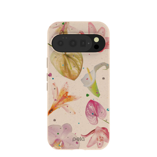 Seashell Rhinestone Bouquet Google Pixel 10/10 Pro Case