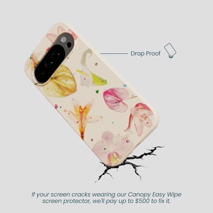 Seashell Rhinestone Bouquet Google Pixel 10/10 Pro Case