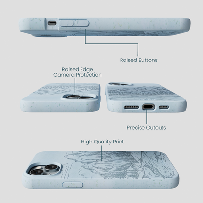 Powder Blue Rockies iPhone 15 Plus Case
