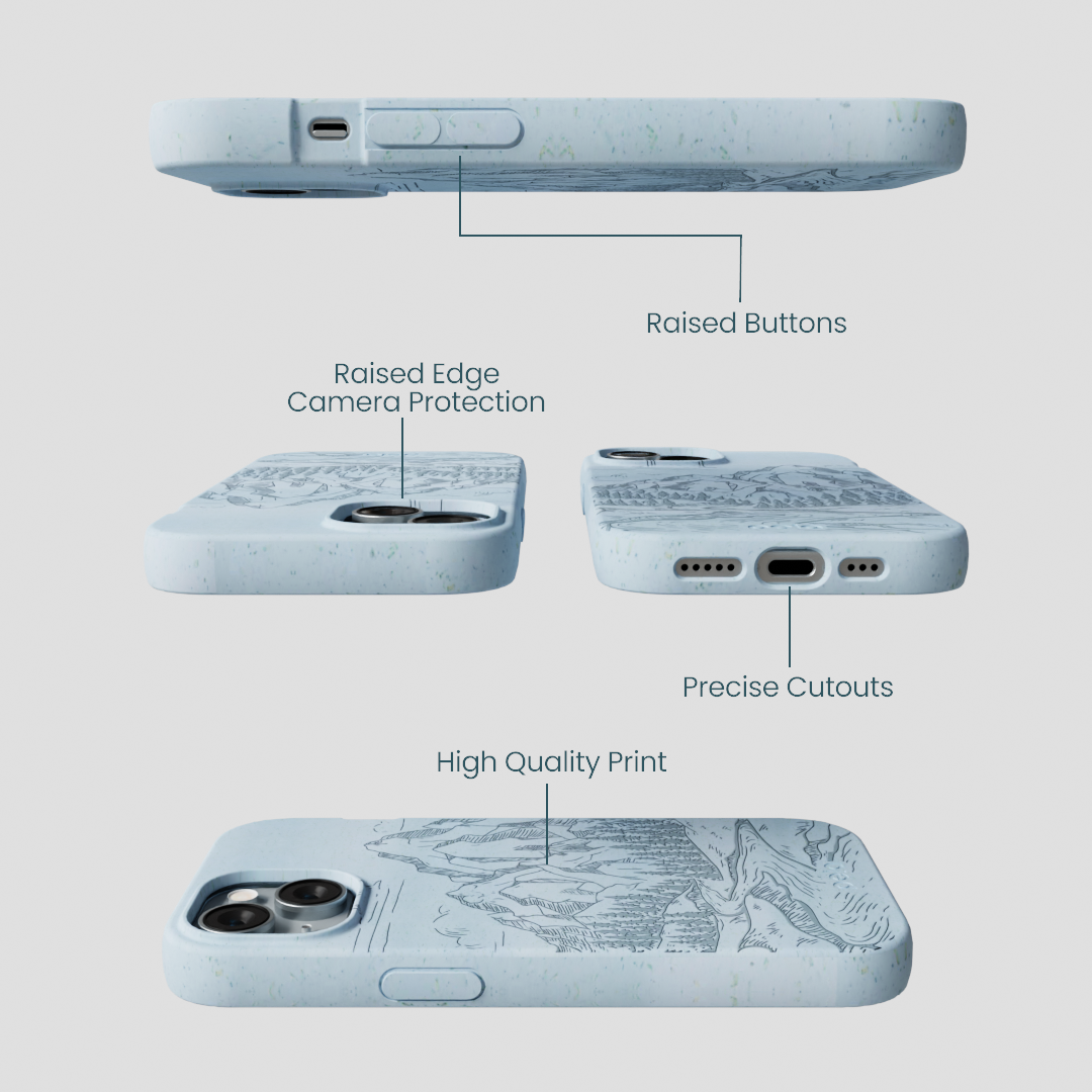Powder Blue Rockies iPhone 15 Case