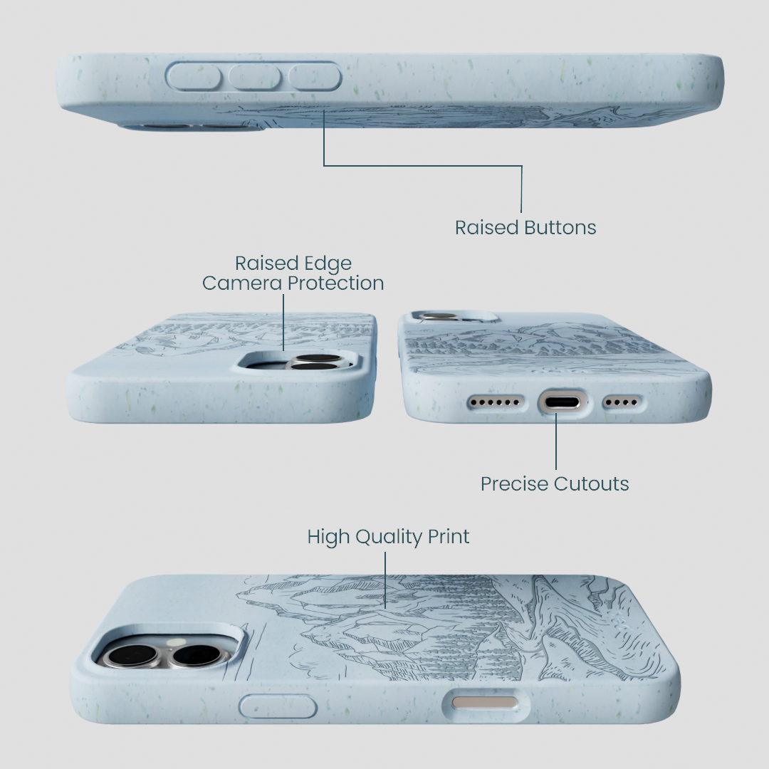 Powder Blue Rockies iPhone 16 Plus Case