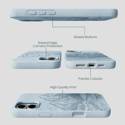 Powder Blue Rockies iPhone 16 Plus Case