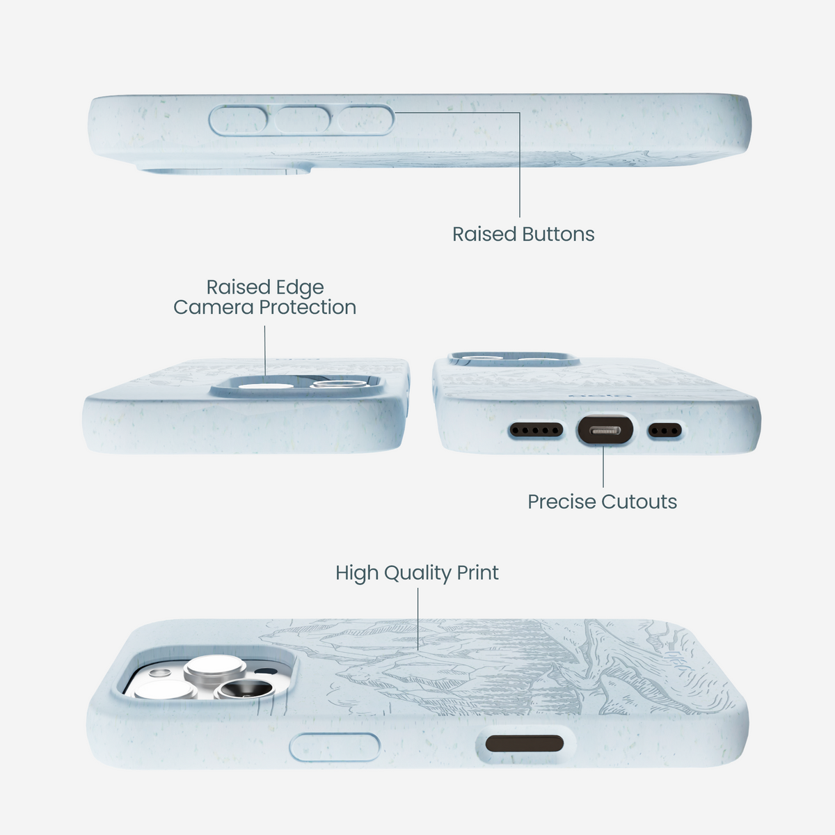 Powder Blue Rockies iPhone 16 Pro Max Case