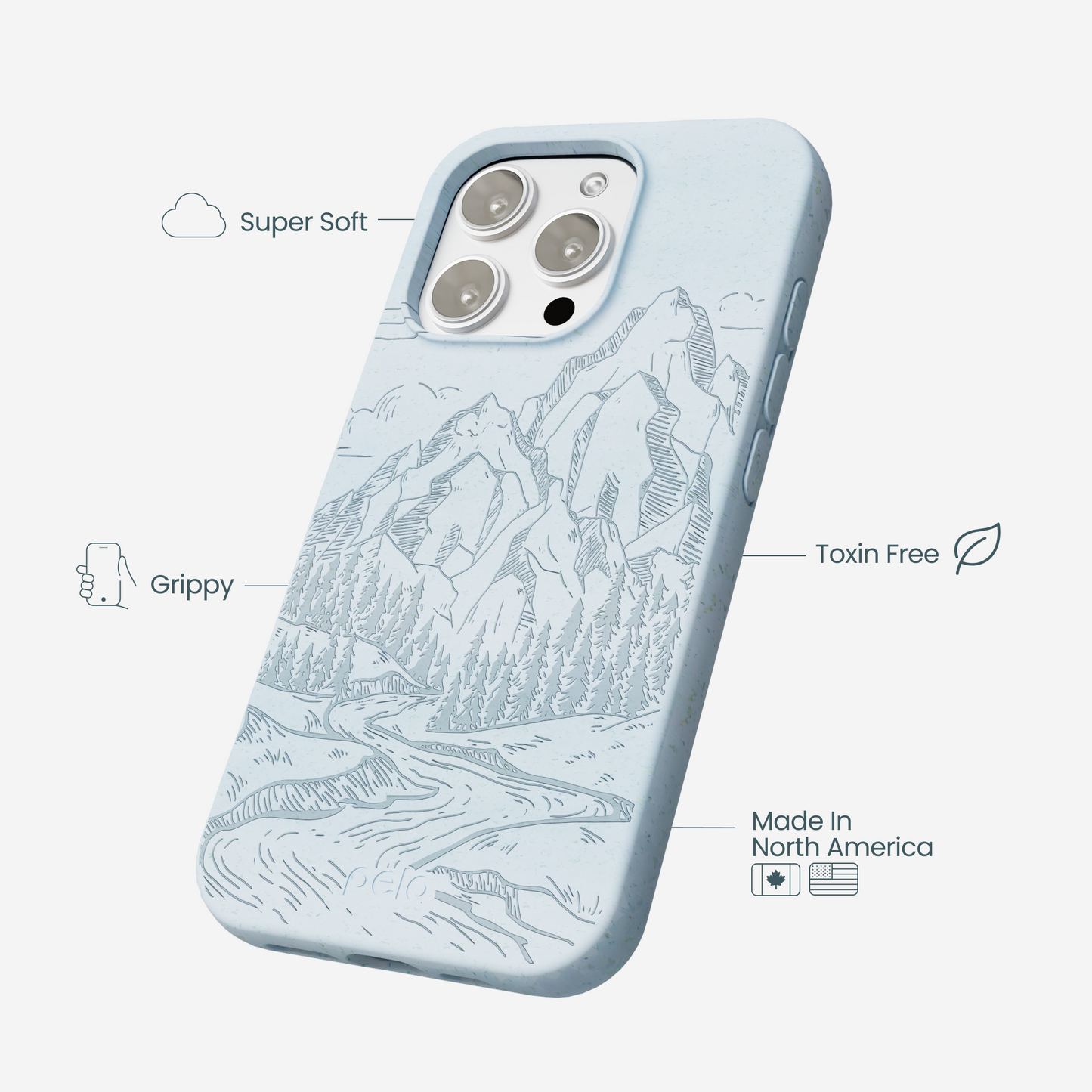 Powder Blue Rockies iPhone 16 Pro Max Case