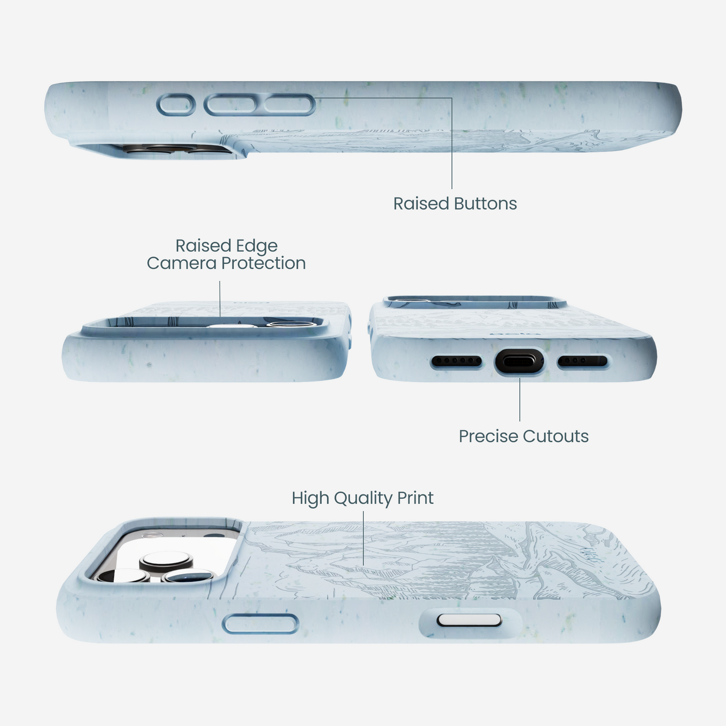 Powder Blue Rockies iPhone 17 Pro Max Case