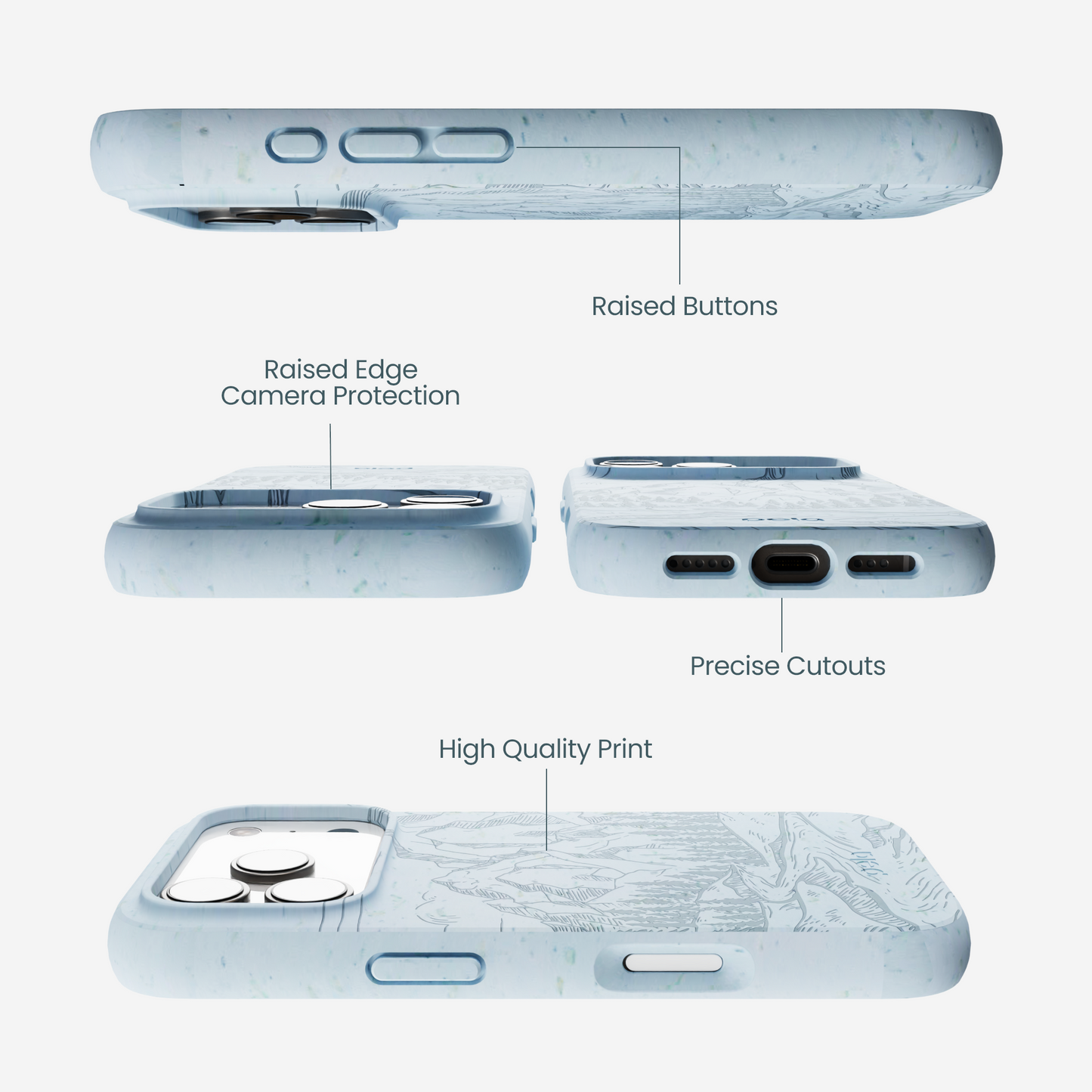 Powder Blue Rockies iPhone 17 Pro Case