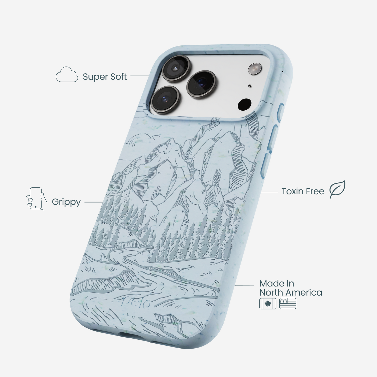 Powder Blue Rockies iPhone 17 Pro Case