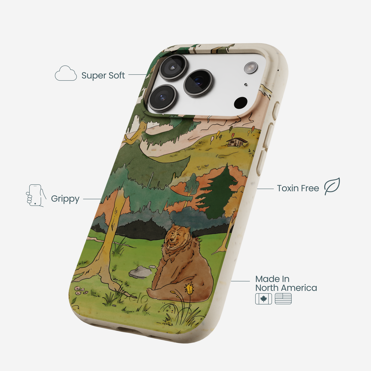 London Fog Rocky Bear iPhone 17 Pro Case