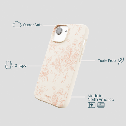 Seashell Rococo Bouquets iPhone 16e/17e Case