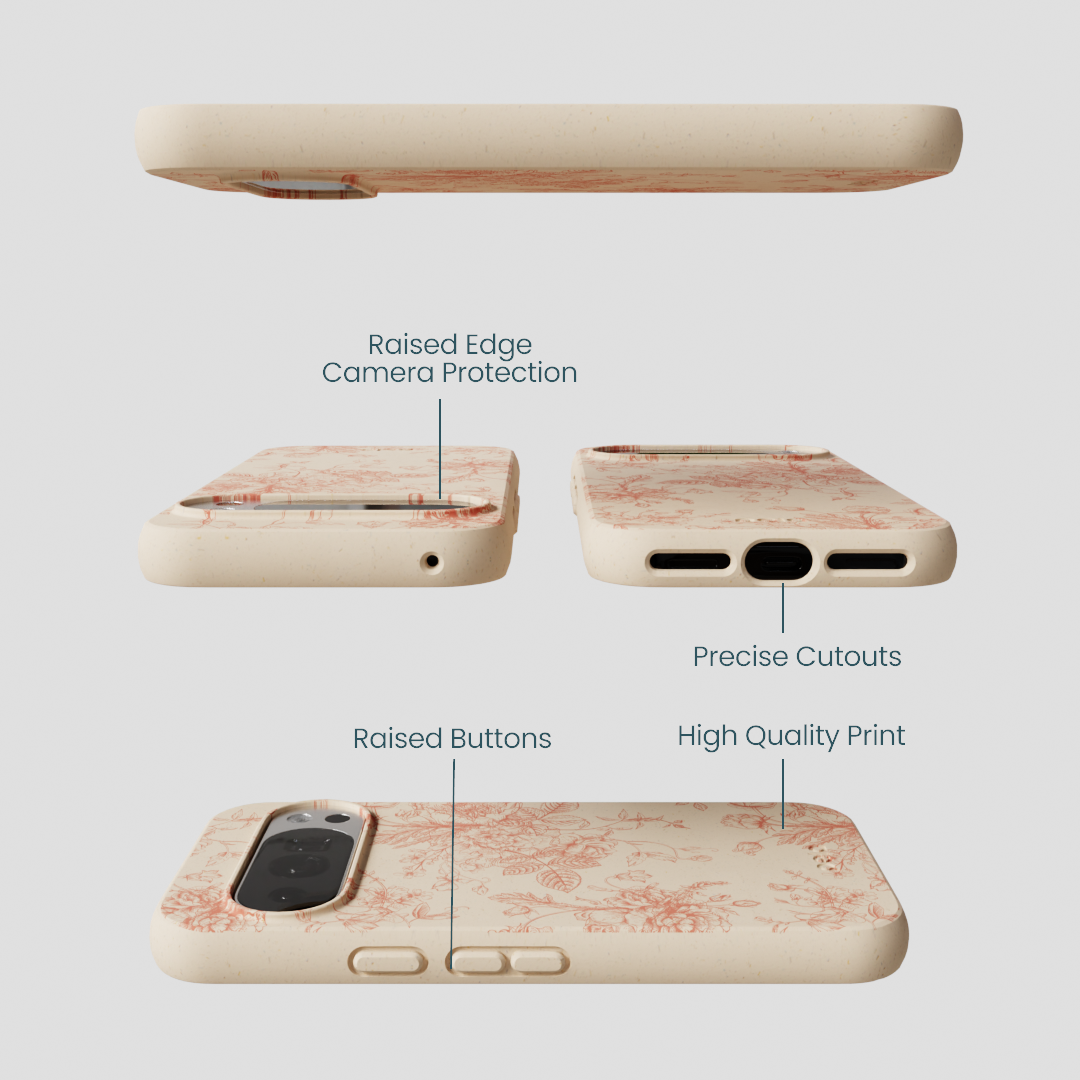 Seashell Rococo Bouquets Google Pixel 10/10 Pro Case