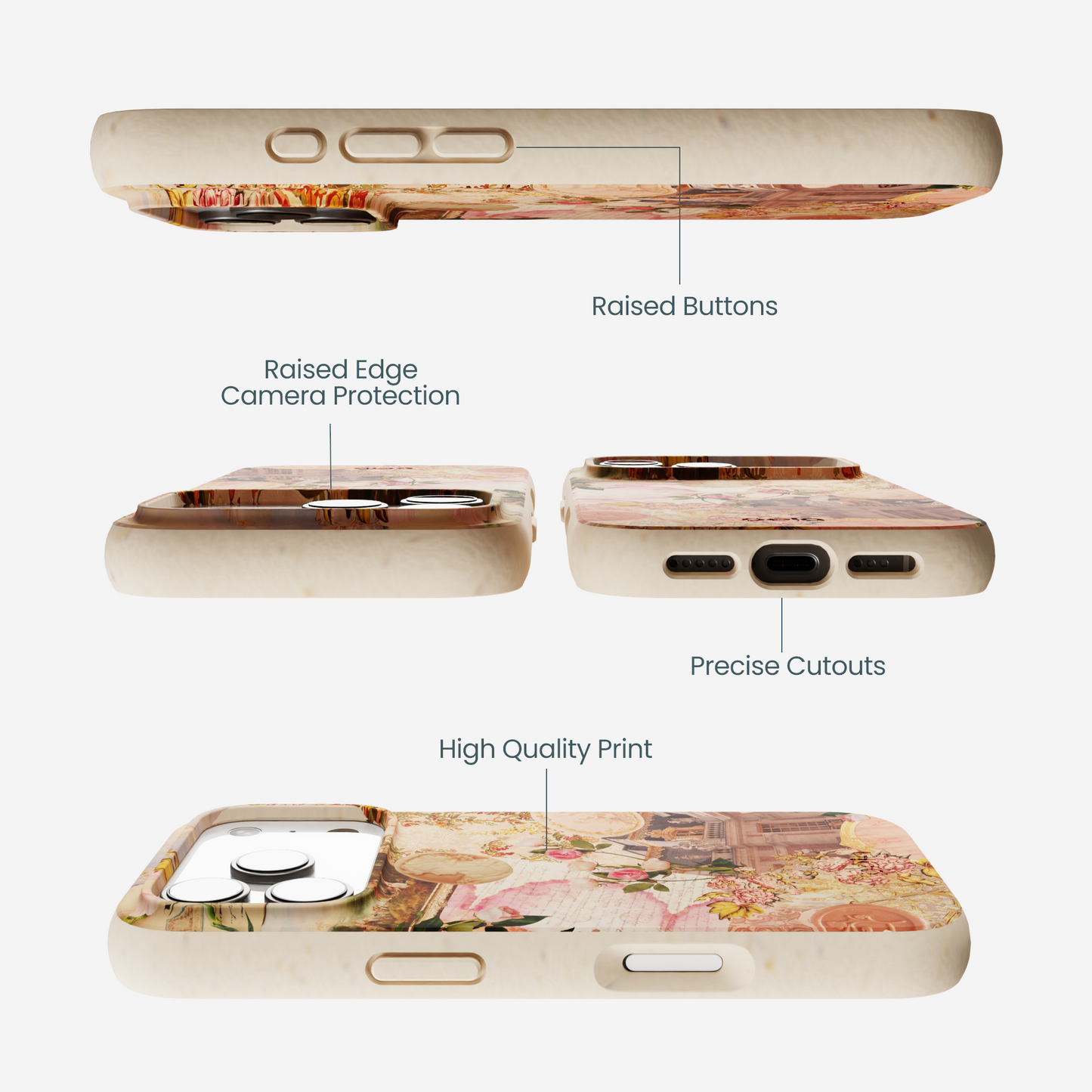 Seashell Rococo Romance iPhone 17 Pro Case