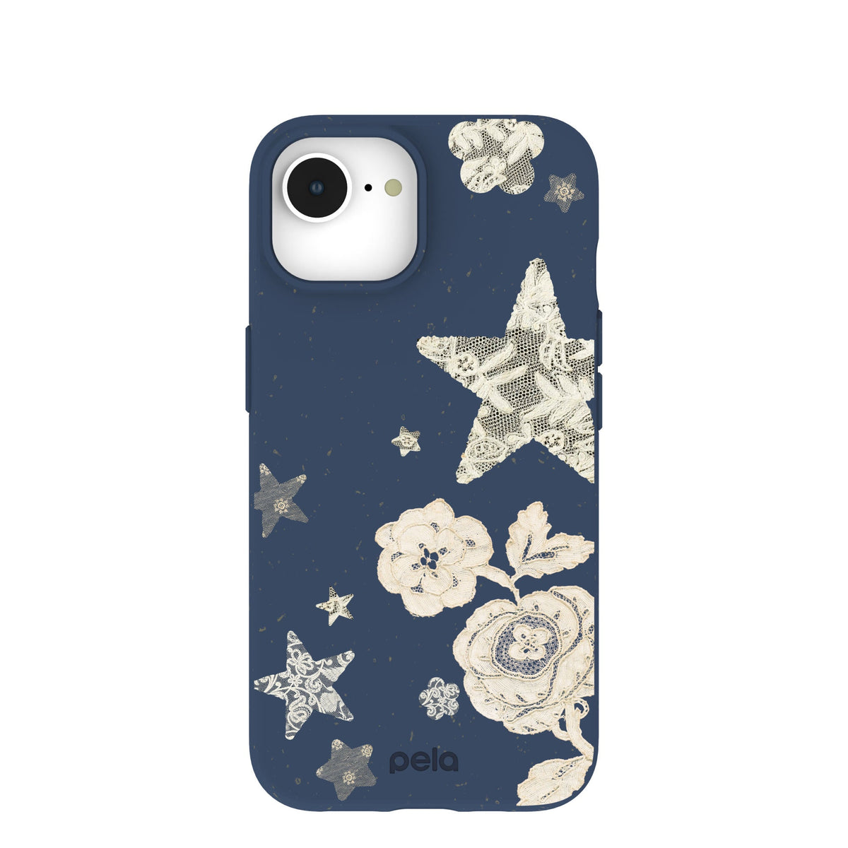 Navy Blue Romantic Lace iPhone 16e/17e Case