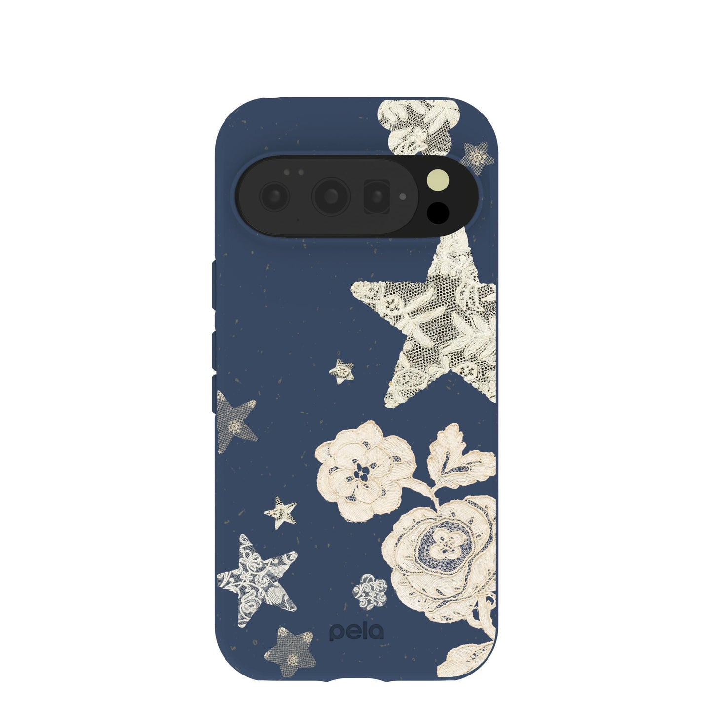 Navy Blue Romantic Lace Google Pixel 10/10 Pro Case