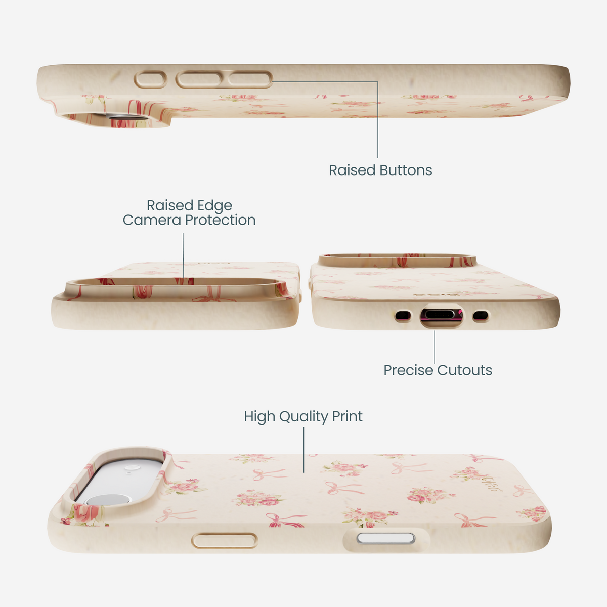 Seashell Roses and Bows iPhone Air Case