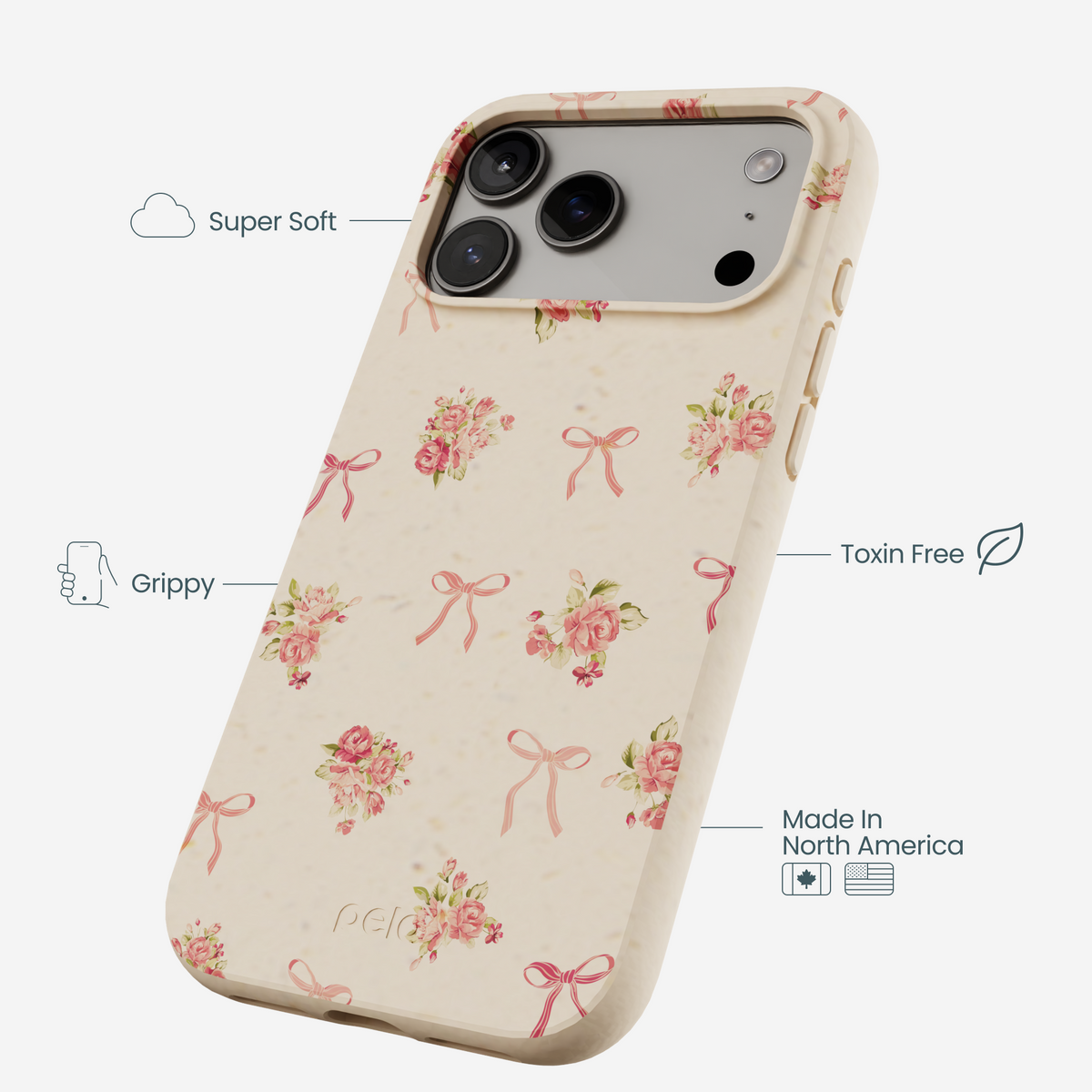 Seashell Roses and Bows iPhone 17 Pro Max Case
