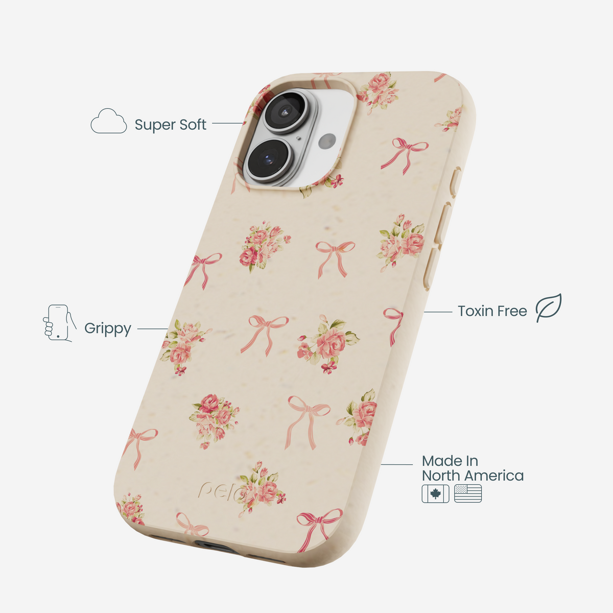 Seashell Roses and Bows iPhone 17 Case