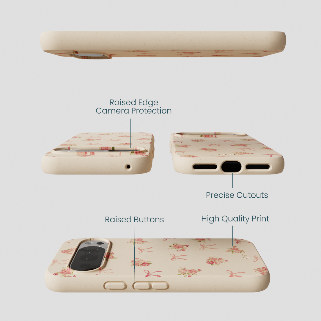 Seashell Roses and Bows Google Pixel 10/10 Pro Case