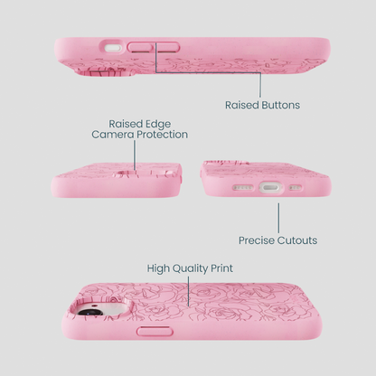 Bubblegum Pink Rosettes iPhone 16e/17e Case