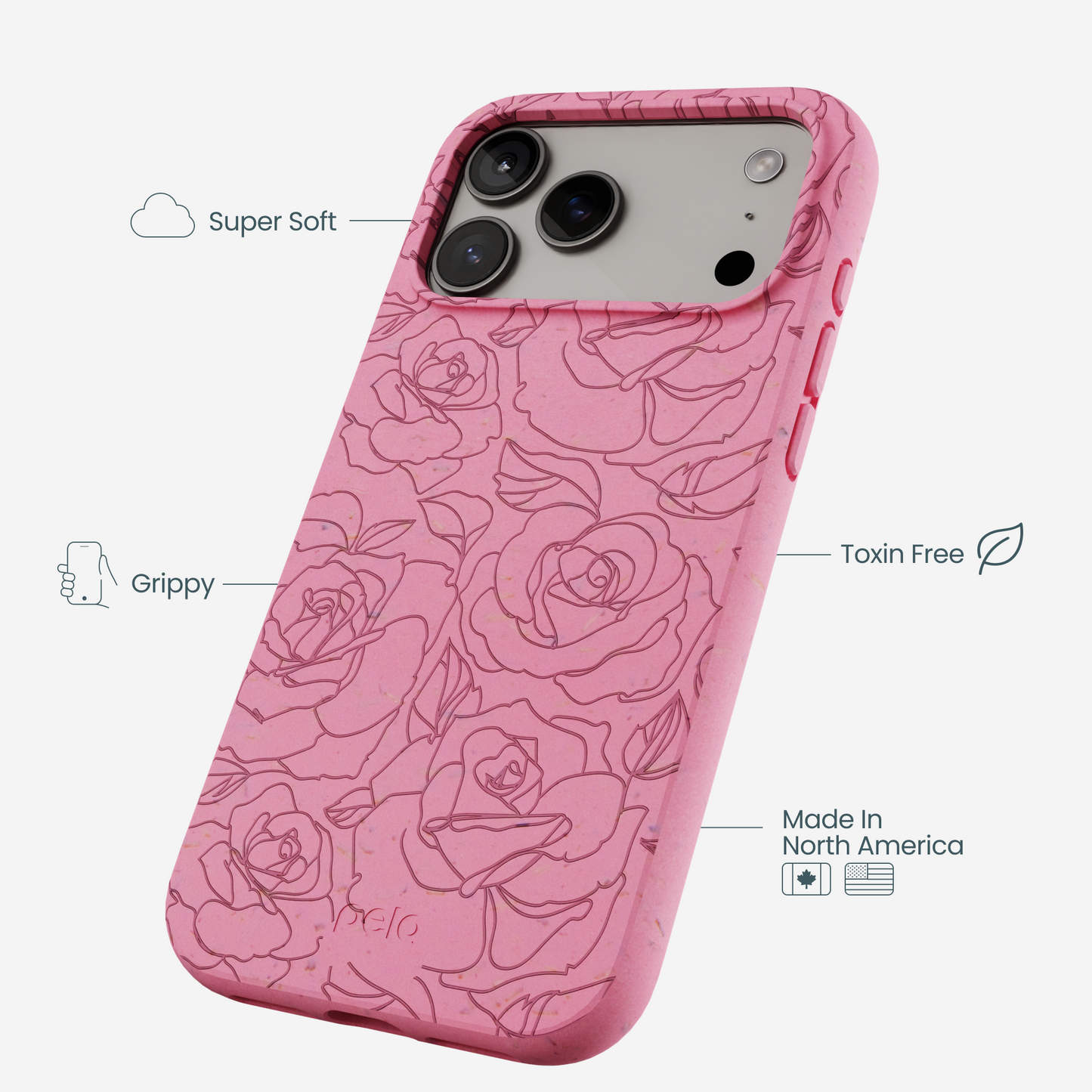 Bubblegum Pink Rosettes iPhone 17 Pro Max Case