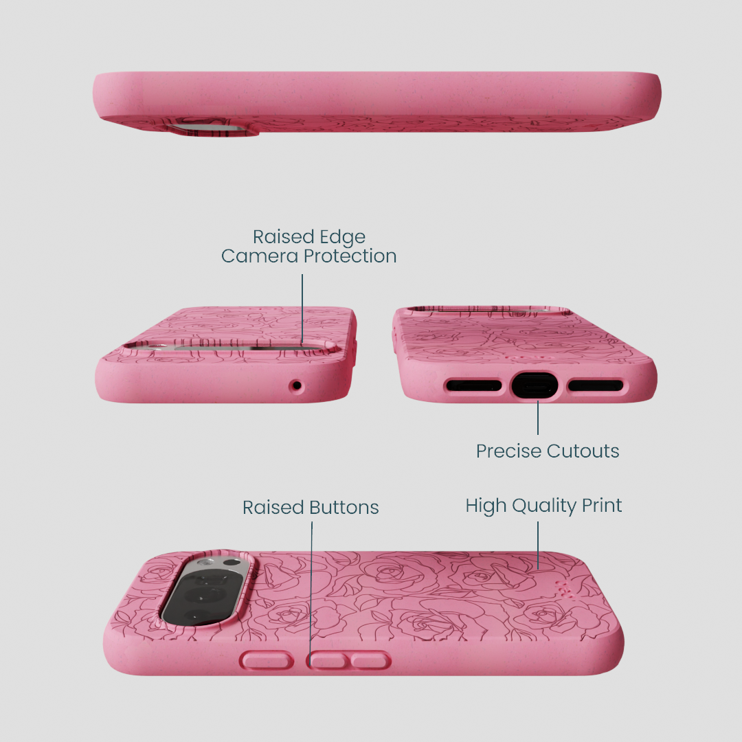 Bubblegum Pink Rosettes Google Pixel 10/10 Pro Case